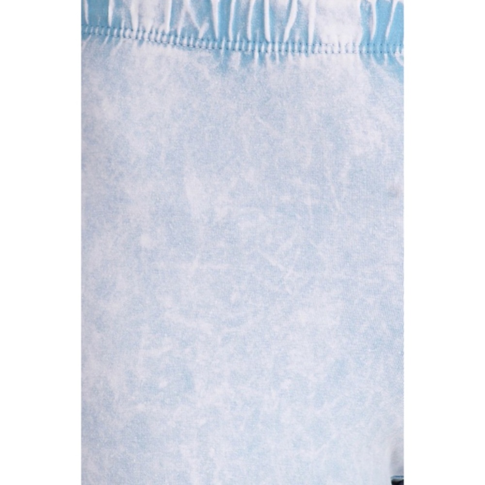 Light Powder Blue Boho Mineral Wash Stretch Flared Bell Bottom Casual Pants - Picture 5 of 6